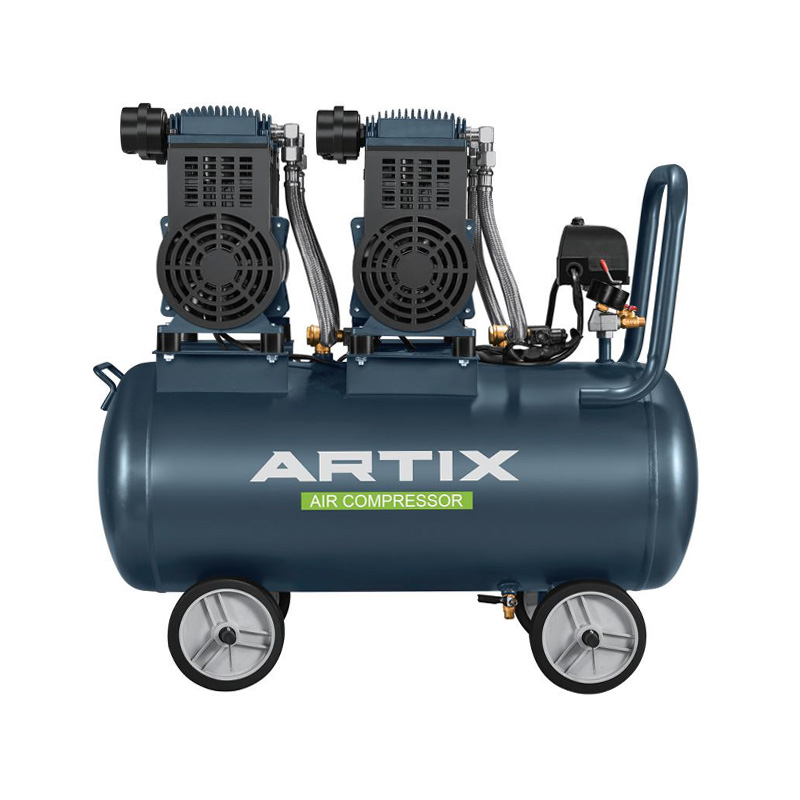 Compresor de aire sin aceite, de 4,0HP, 1500W*2-70L