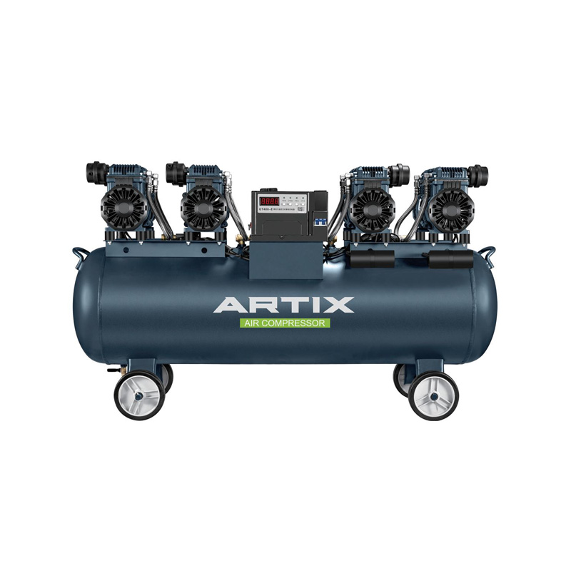 Compresor de aire sin aceite, de 6,4HP, 1200W*4-150L