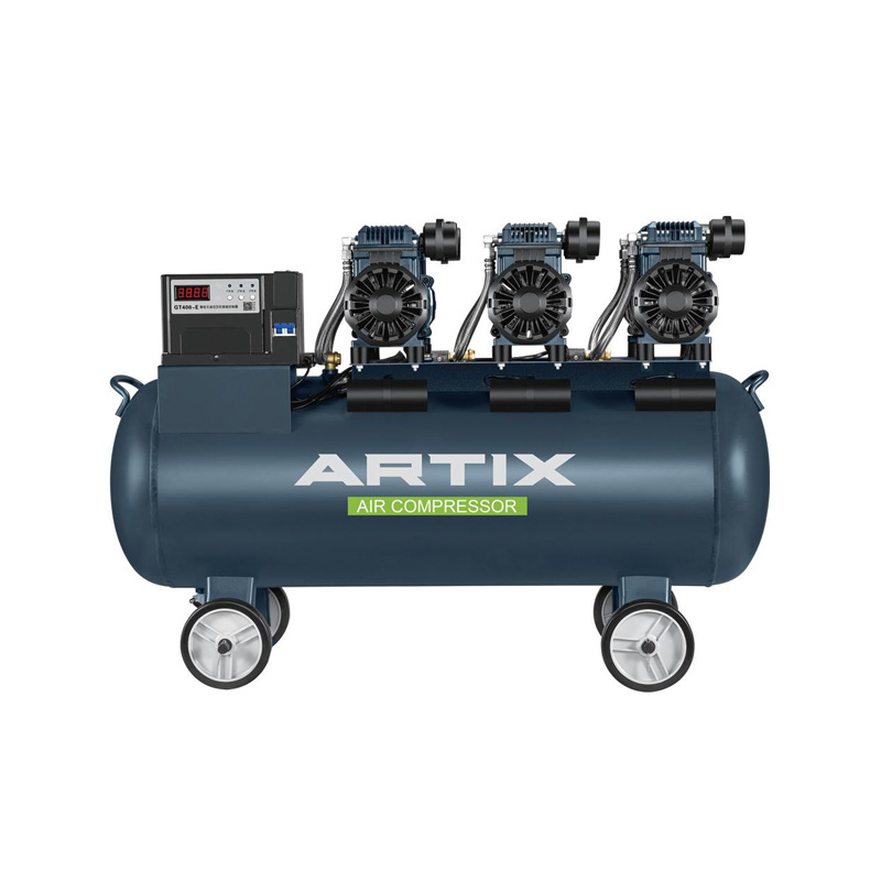 Compresor de aire sin aceite, de 4,8HP, 1200W*3-120L